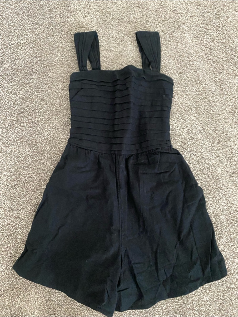 The A&F Emerson Off-The-Shoulder Romper Black